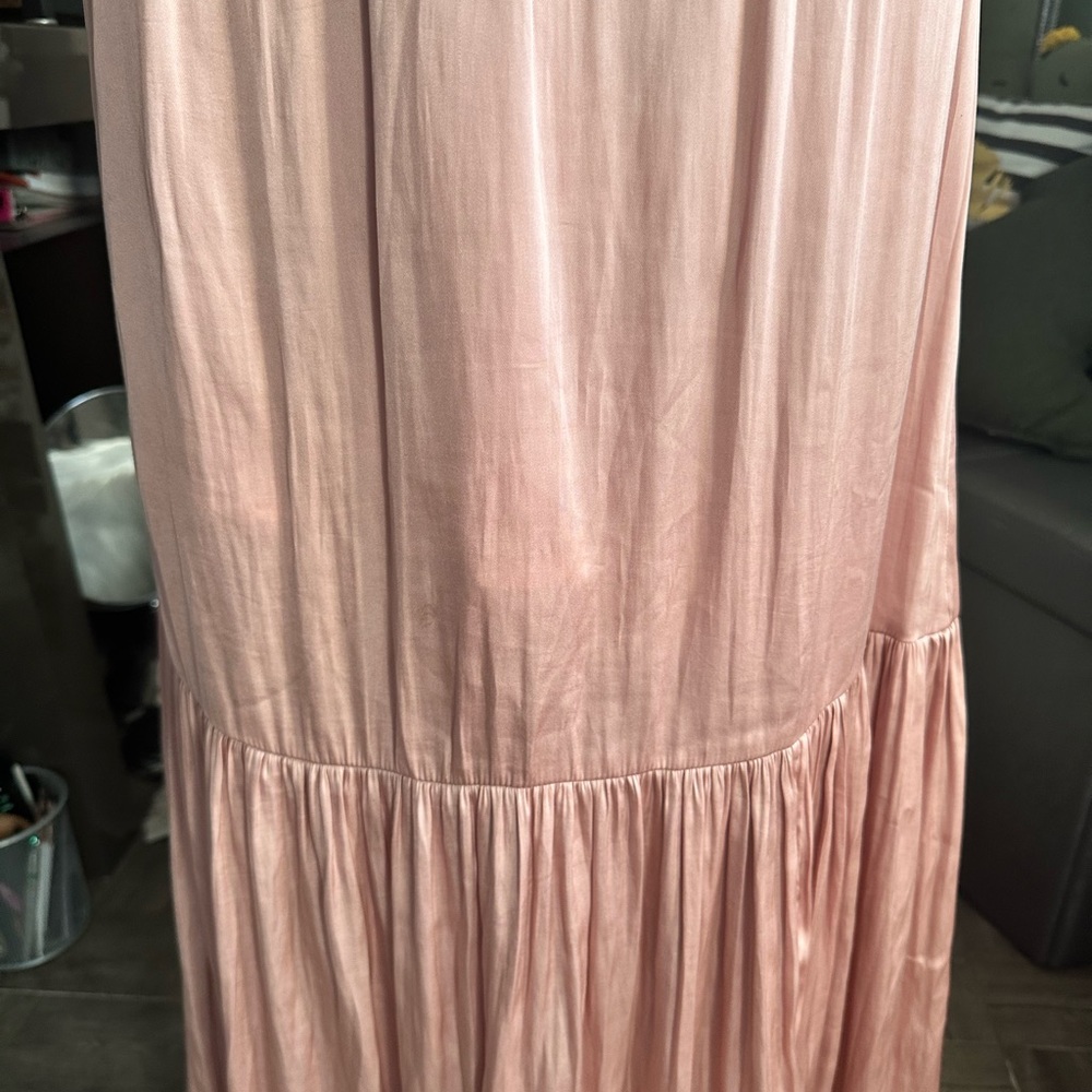 Banana republic | blush satin maxi dress size 2 - Picture 5 of 9